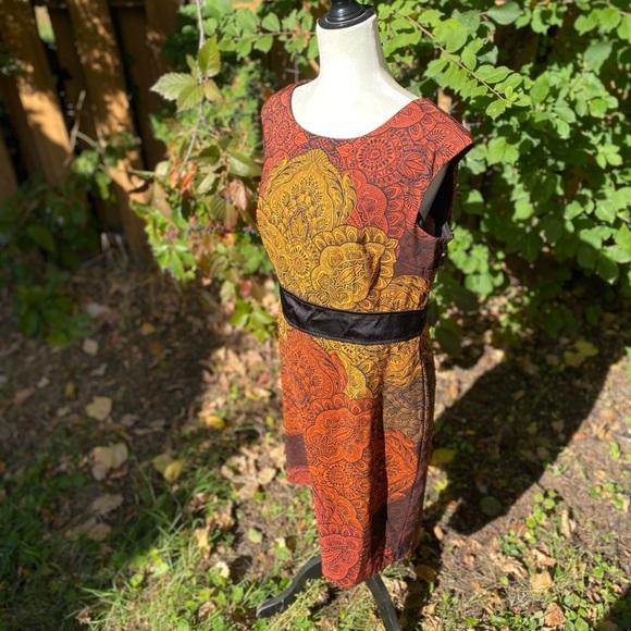 London Times Fitted Fall Dress Size 14 - Picture 5 of 5